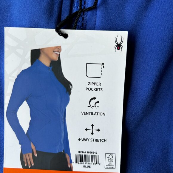 Spyder Women's Yoga Jacket Blue Size 2XL - Picture 8 of 9